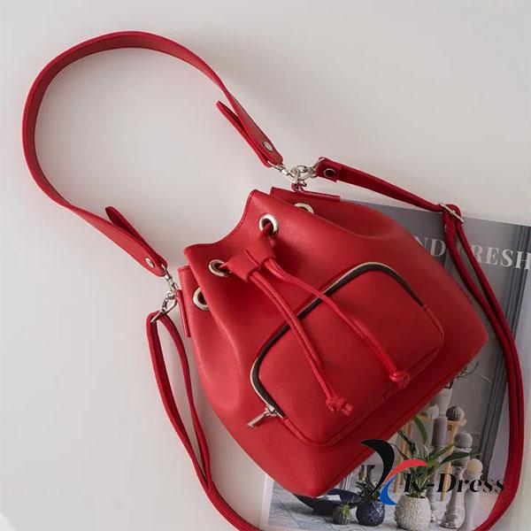 Dwustronna mała torba wiaderkowa ze ściągaczem (4 kolory)