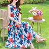 Casual Summer Dresses for Women Vintage Clothes Loose Sleeveless Plus Size Elegant Long Dress With Belt
