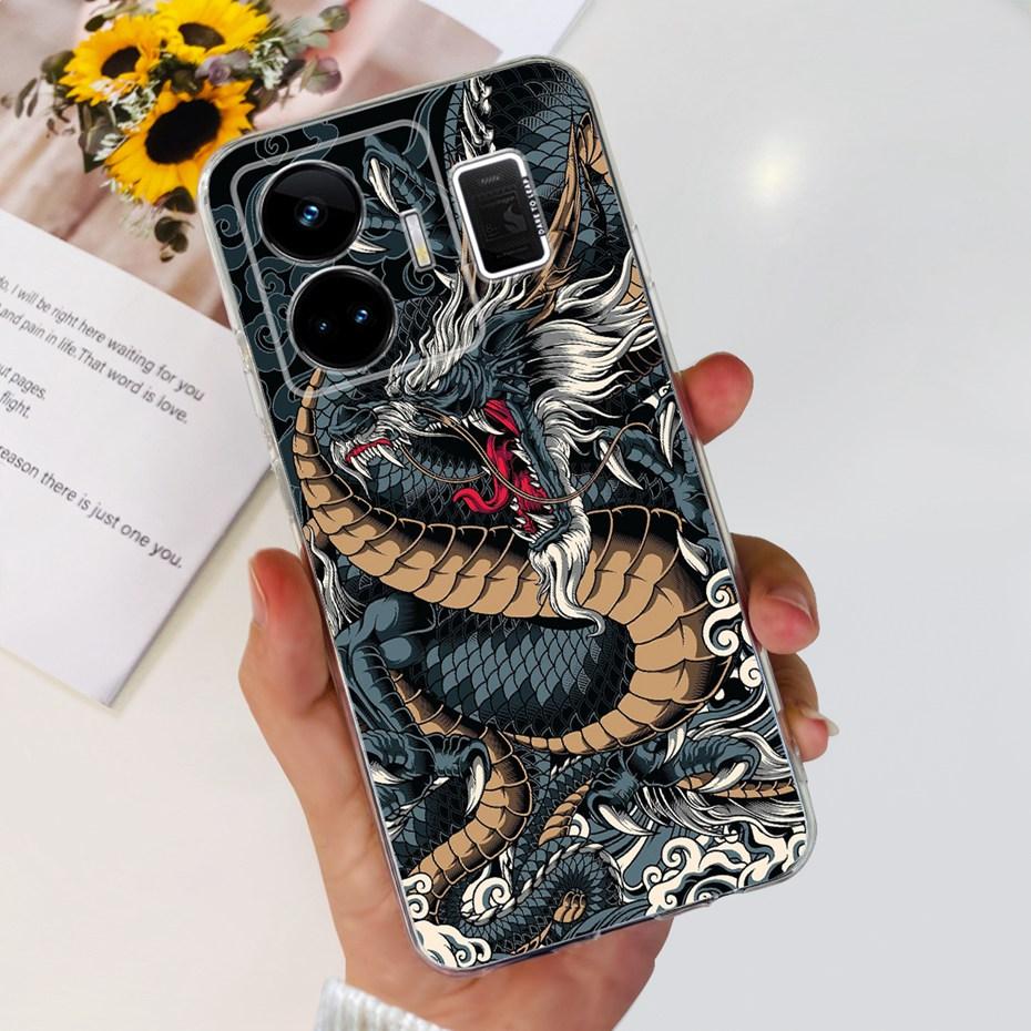 For Realme GT3 RMX3709 Cool Dragon Cartoon Phone Case For Realme GT 3 GT3 240W 5G Soft Silicone TPU Cases