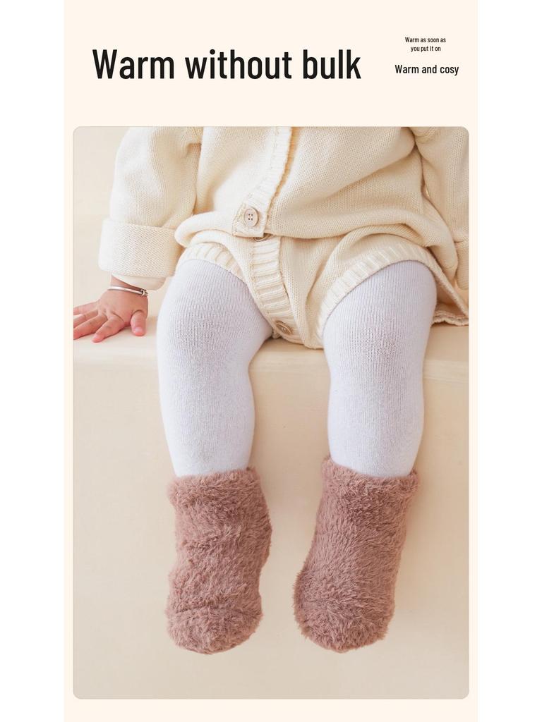 Autumn/Winter Non-Slip Thickened Floor Socks for Newborns - Warm, Soft and Comfortable.