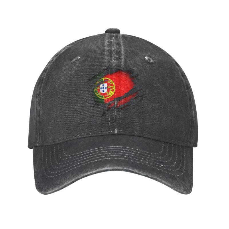 Punk Cotton Portugal In The Heart Baseball Cap for Unisex Wounisex Breathable Portuguese Flag Dad Hat Outdoor