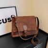 Vintage Pu Tote Bag For Women With Car Stitching Urban Street Style