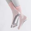 1 Pair Yoga Toe Socks with Non-slip Gripper Moisture Wicking Mid-calf Socks Women Ballet Dance Pilates Cotton 5-Toe Crew