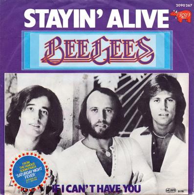 7inch Record BEE GEES  Stayin Alive 2090267 RSO 1978 UK SoulFunk Used