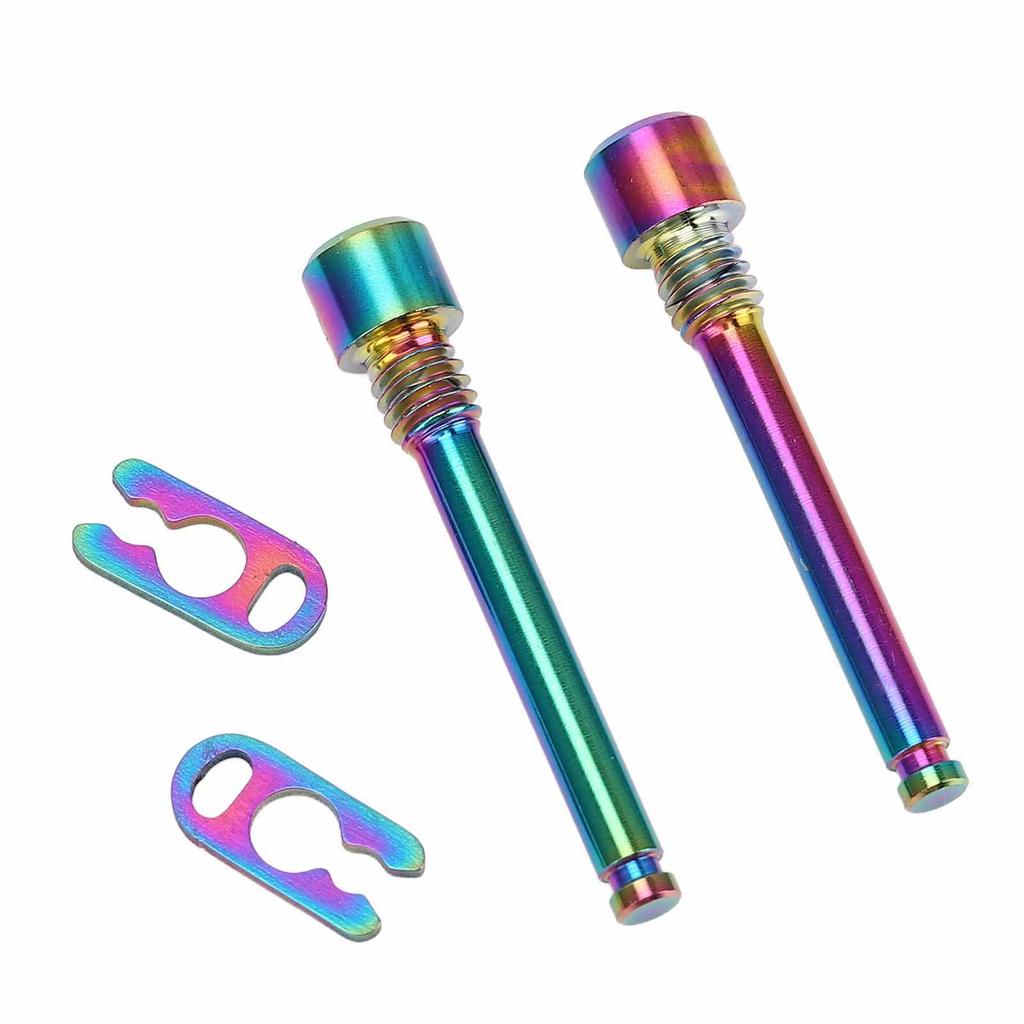 4PCS Mountain Bike Disc Brake Clip Thread Pin Ti Alloy CNC Machining Disc Brake Clip Fixing Screw Fo