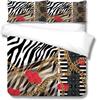 Polyester Quilt Cover Pillowcase Two Or Three-Piece Set 3D Digital Printing Leopard Print Series