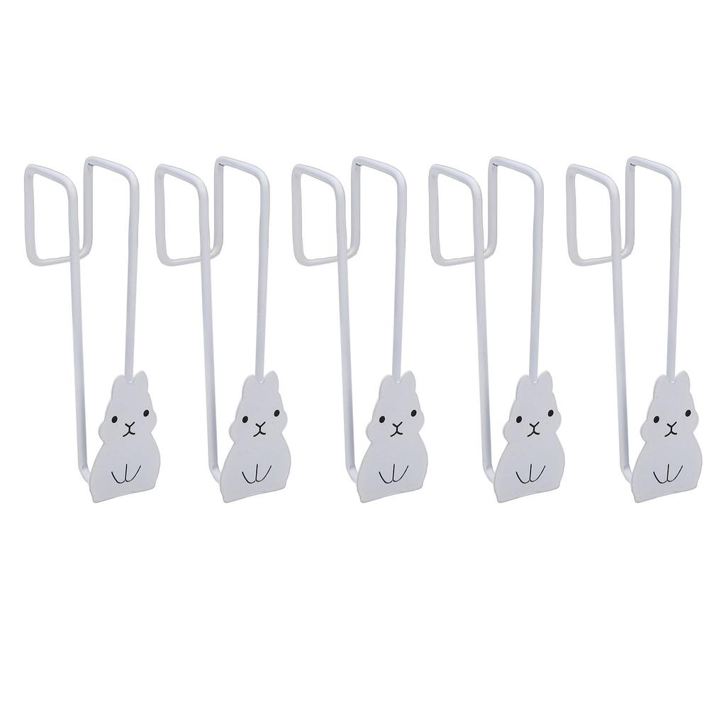 5PCS Over The Door Hooks Cartoon   Sprayed Stainless Steel Hanging Hook for Bedroom Bathroom