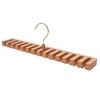 Wooden Belt Hanger 2-in-1 Design 14 Slots Space-Saving Eco-friendly Multifunctional Belt Organizer for Closet