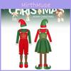 Comfortable And Stylish Christmas Elf Costume For Kids In Festive Red And Green Colors