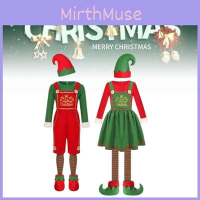 Comfortable And Stylish Christmas Elf Costume For Kids In Festive Red And Green Colors