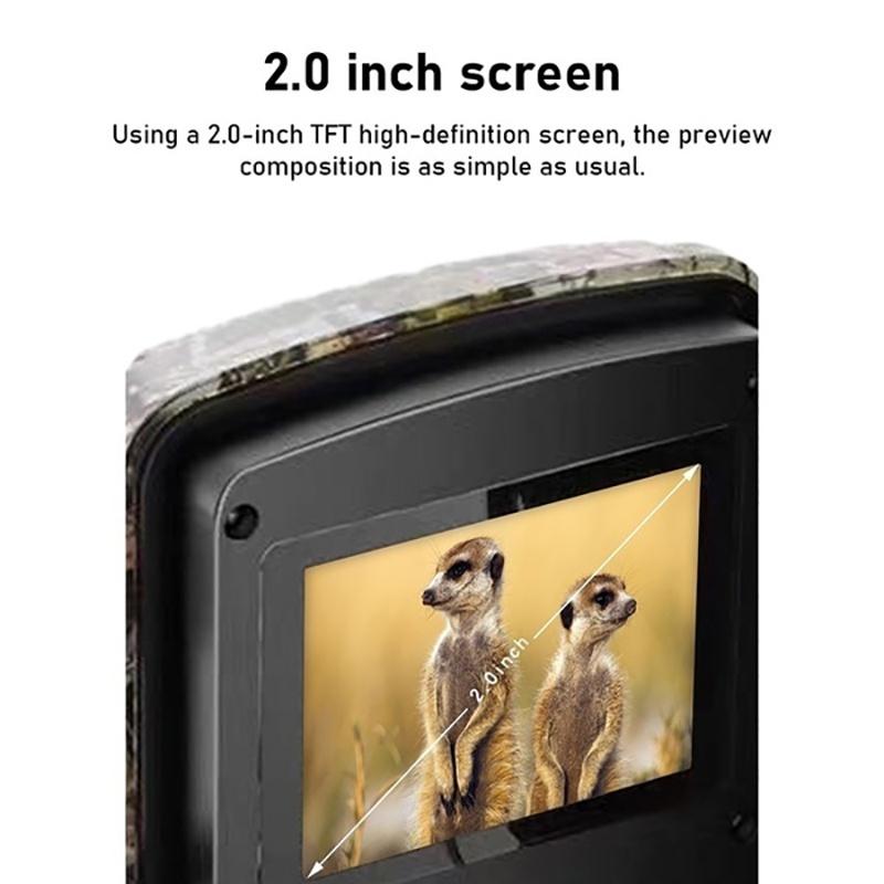 HD 1080P Hunting Trail Camera Wildlife Scouting Infrared Night Vision IP66 Waterproof HD Infrared Tracking Field Detection Camera Outdoor Camcorder