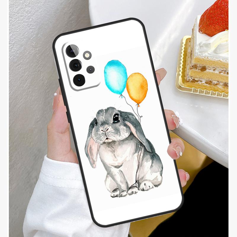 Cute Bunny Rabbit Case For Samsung Galaxy A15 A25 A35 A55 A51 A71 A12 A32 A52 A13 A33 A53 A14 A34 A54 Cover