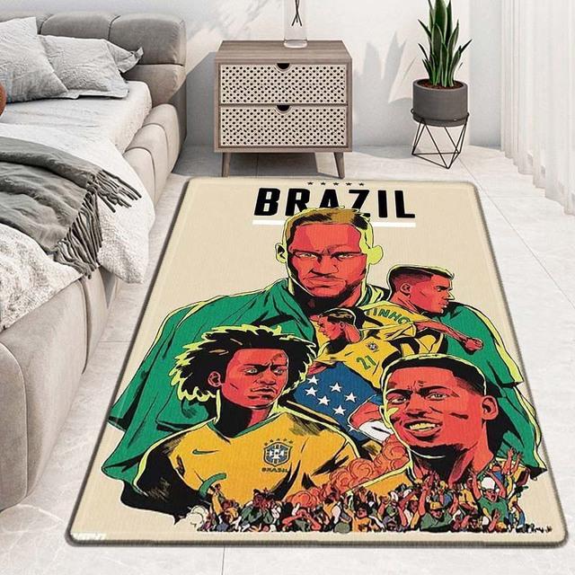 Kober s fotbalovým vzorem Kuchyňská rohožka Rohožka ke dveřím Dekorace podlahy v ložnici Koberec do obývacího pokoje Koupelna Dětský protiskluzový koberec Alfombra