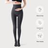 Women's Cashmere Base Layer Tights – High Waist, Thick Velvet, Warm Cotton Pantyhose with Vertical Stripes for Autumn/Winter