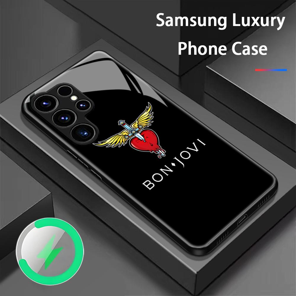 Funda para teléfono B-BonS Fashion J-JoviS para Samsung S25 S24 S23 S22 S21 S20 Plus Ultra Note20 Funda Magnética de Vidrio