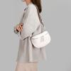 Fashion Genuine Cowhide Leather Saddle Bag for Women Luxury Messenger Bag Versatile Shoulder Handbag