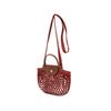 Longchamp Le Pliage Filet Hollow Design Fabric Mesh Bag Woven Handheld Crossbody Shoulder Bag Mini Women Bags Chestnut 10139HVH204