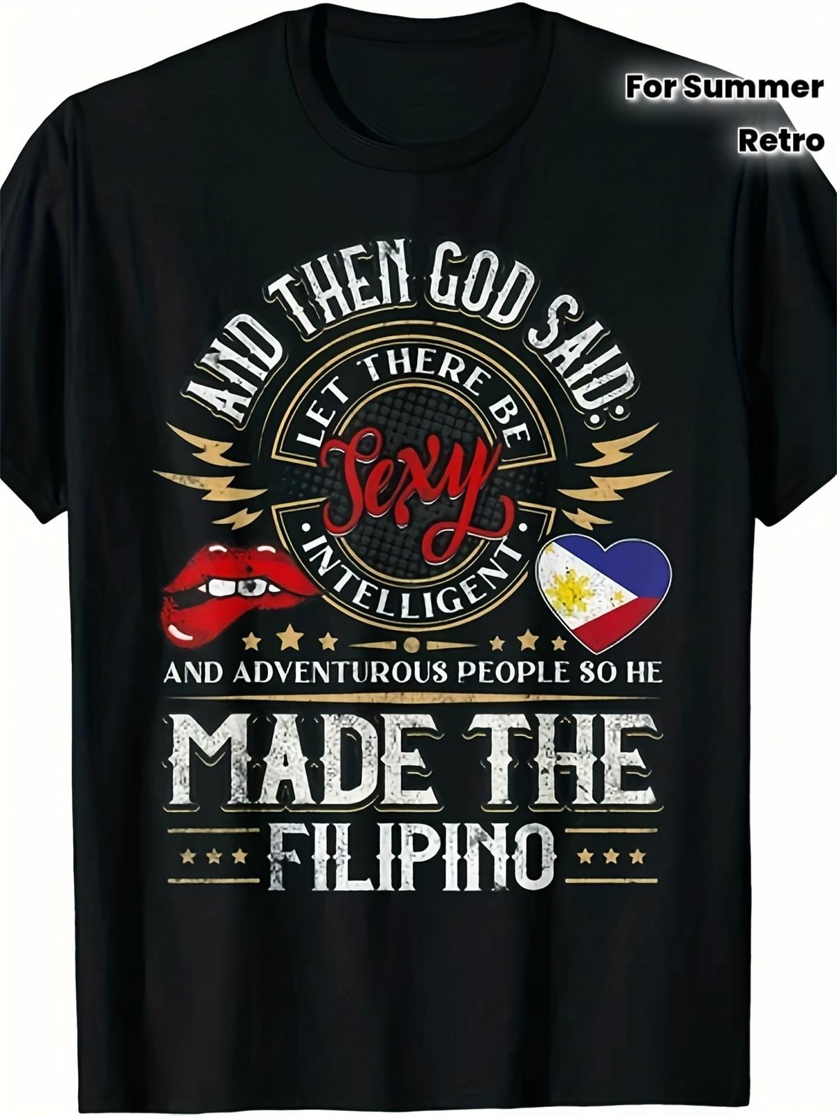 Men S & Women S Filipino Pride Graphic T-Shirt - 100% Retro Philippine Flag De S разноцветный