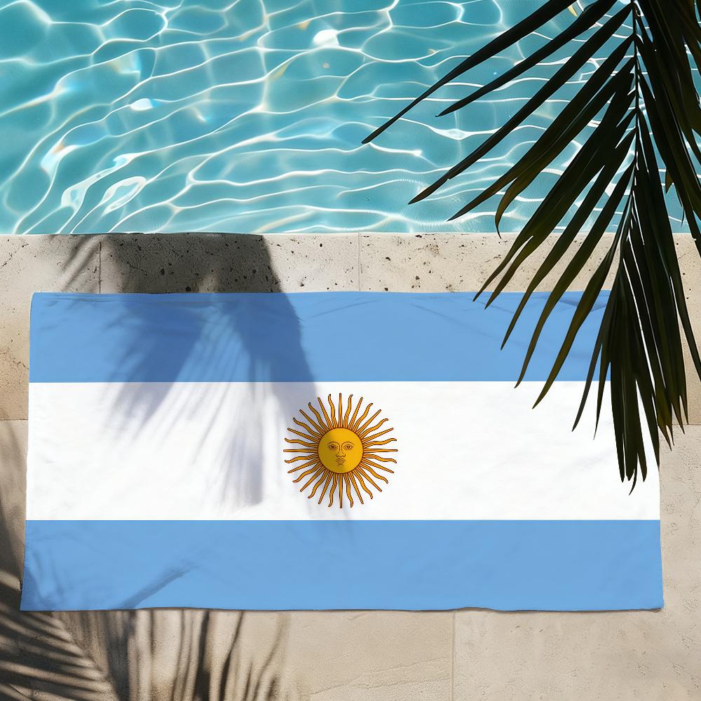 Bandiera dell'Argentina Asciugamano Morbido Leggero Anti-Sabbia Grande Asciugamano da Spiaggia Asciugatura Rapida Bagno Sport Famiglia