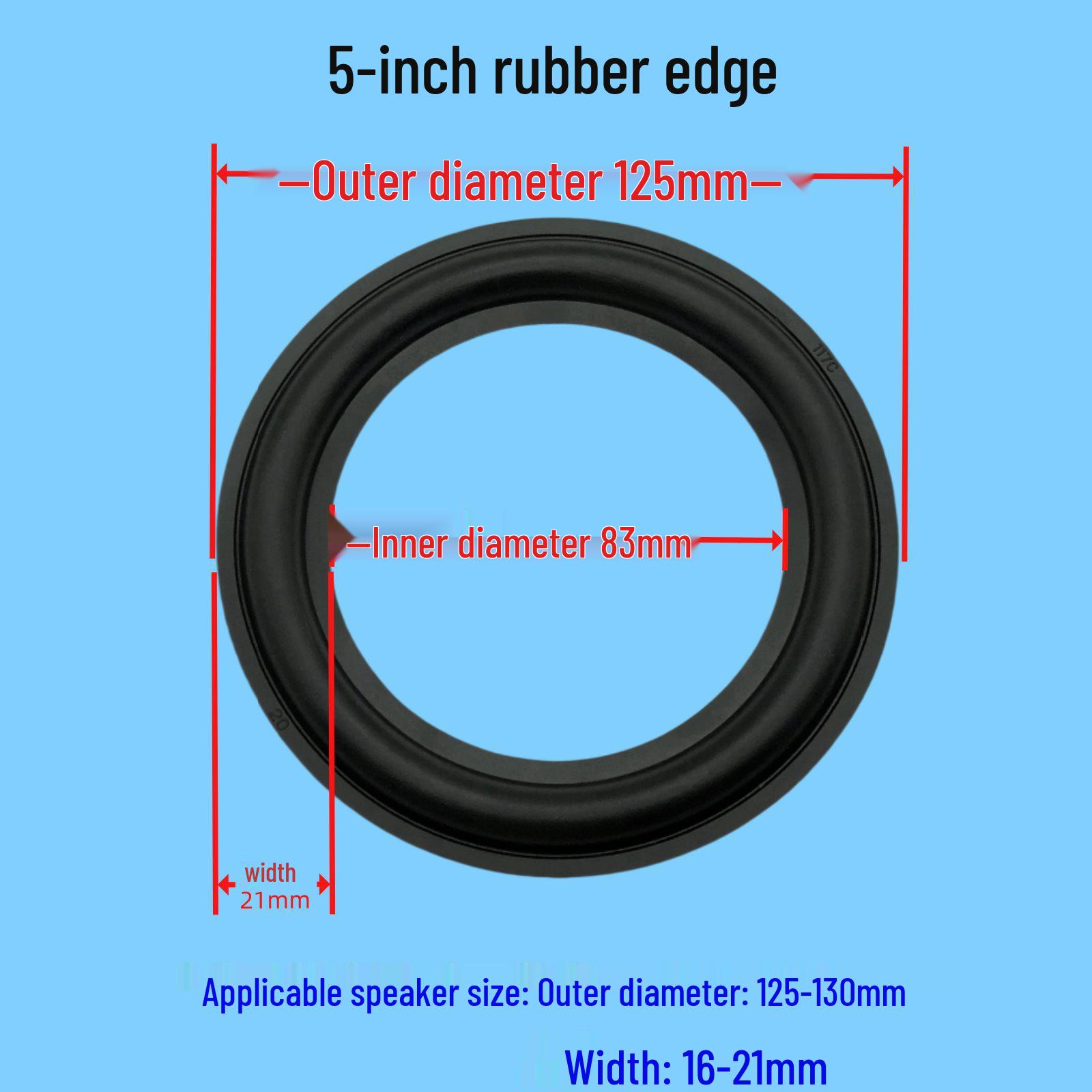 Speaker Rubber Edge Ring for 5, 6, 6.5, 8, 10, 12, 15 Inch Speakers