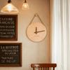 Nordic Style Solid Wood Clock Hanging Wall Clock Creative Aesthetic Clock  Office