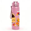 1PC Thanksgiving Turkey Harvest Pattern 750ml Color Plastic Sports Water Bottle Leakproof Flip Straw Lid Suitable for Sports Office Home Use