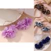 Summer Fashion Alloy Fabric Flower Earrings With Unique Geometric Shape For Ladies