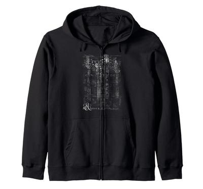 Trendy Rock & Republic Faded Guitar Music Graphic Design Zip Hoodie