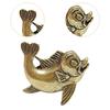Statue Marine Animal Figure Collectible Desktop Ornament Feng Shui Brass Figurine for Business Tabletop Home Decor