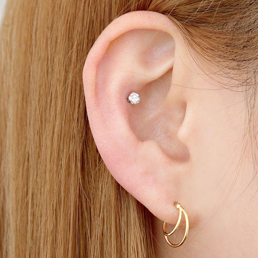 [1+1] Fashion Piercing New Moon 3 Types, Choose 1, One Side for Sale