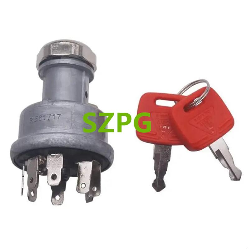 Replaces RE61717 Ignition Switch Keys For John Deere Tractor 5055E 5065E 5075E 5076 Rotary Switch