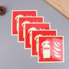 5Pcs Fire Extinguishers Signs Safety Sign Sticker Glow In Dark Durable Adhesive Waterproof Protected Label For Public Place