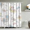Whimsical Moonlit Dreams Shower Curtain Set Girls Bedroom Decor with Cute Sleepy Animals Print for Bathroom Decorations
