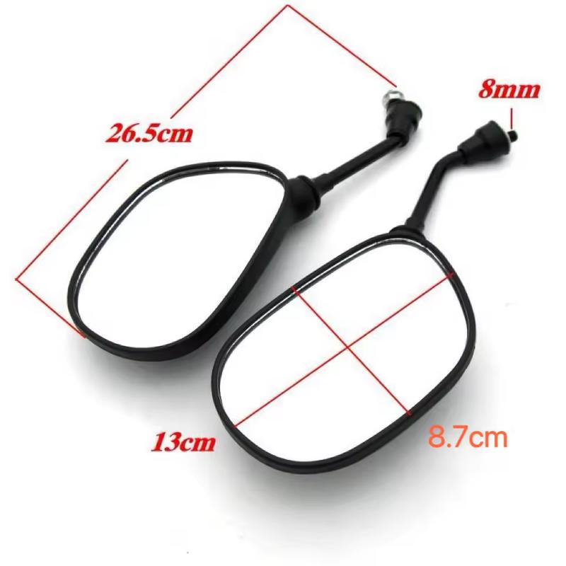 1 Pair 8mm M8 Rearview Mirrors Rear Convex Mirrors For 4-Wheel All-Terrain Vehicles Motorcycle Parts Accessories