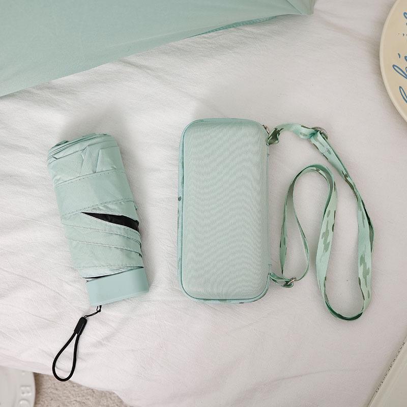 

Мини-зонт от солнца, защита от УФ-лучей, зонт-парасоль двойного назначения для женщин - компактный и портативный для солнца и дождя