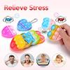 10-50PCS Kids Party Favors Toys Pack Mini Pop Keychain Bulk Packs Sensory Stress Toy Classroom Easter Eggs Fillers
