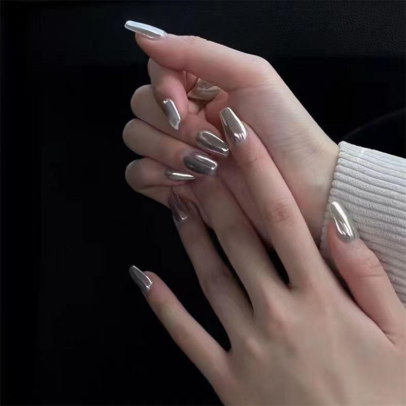 Gothic Red & Black Gradient Handmade Long False Nails