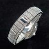 Luxury Diamond Watches for Women Fashion Silver Iced Out Square Wristwatch High Quality Bling Party Jewelry Clock Wedding Gift