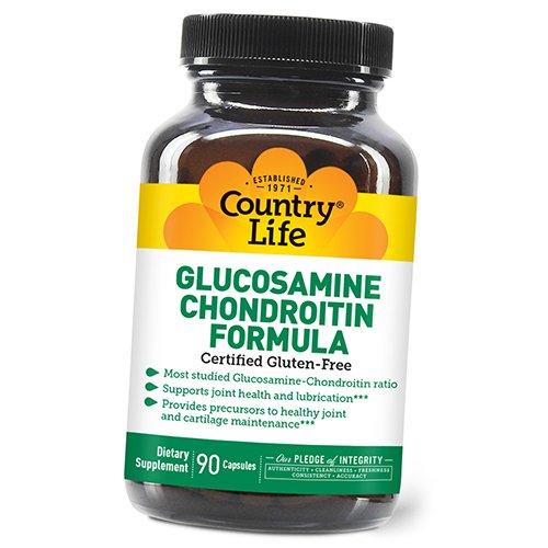 Глюкозамин Хондроитин Комплекс, Glucosamine & Chondroitin Formula, Country Life  90капс (03124001)
