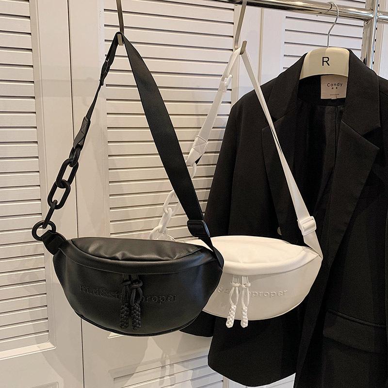 Men's and women's chest bags, casual dumpling bags, 2025 new trendy cool sports versatile one-shoulder crossbody bags, high-end waist bags for women