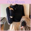 Acrylic Knit Sweater For Women With Long Sleeves And Crew Neck For Office Casual Wear