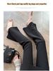 Women's Faux Two-Piece Micro-Flare High-Waisted Slimming Horseshoe Pants - Spring/Summer 2026