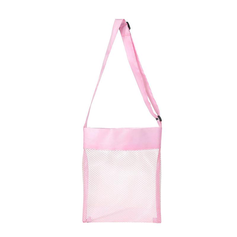 Mesh Beach Toy Storage Bag for Kids Large Capacity Sand Tool Organizer Net Pouch for Seaside Vacation KTB