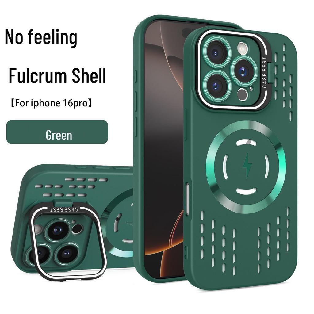 Coque support magnétique à couverture complète pour dissipation de la chaleur pour iPhone 16 Pro Max/15/13, Édition Été.