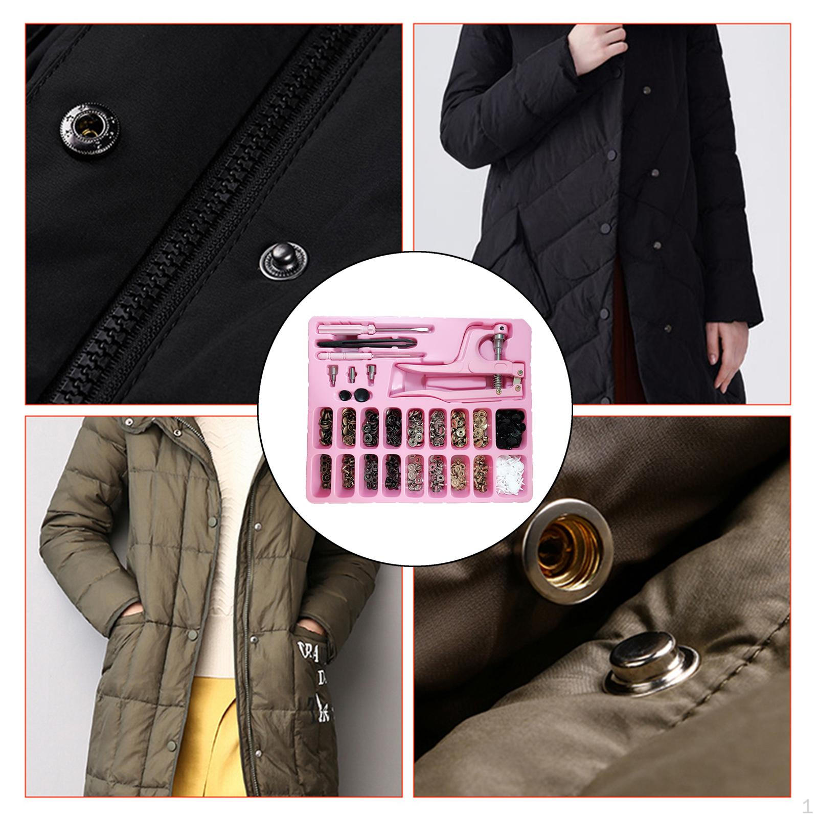 Кнопки-защелки для кожи, кнопки-кнопки, кнопки-заклепки с плоскогубцами 80pcs