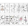 Waterproof Temporary Tattoo Stickers Black Butterfly Rose Transfer Flash Tatoo