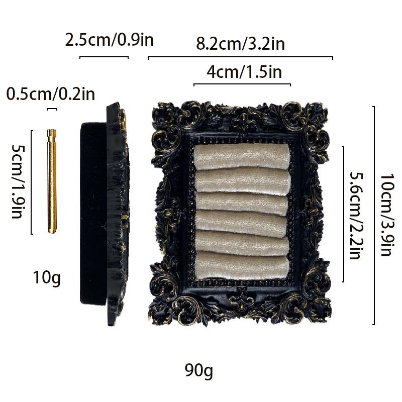 Gothic Dark Style Earring, Nail Art & Jewelry Display Frame Photo Frame Ring Holder #11