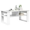 White Coffee Table with Storage 96 x 54 x 44 cm Particleboard