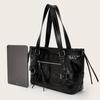 New Tote Bag Large Capacity Washed Retro Underarm Portable Pu Material Shoulder Bag