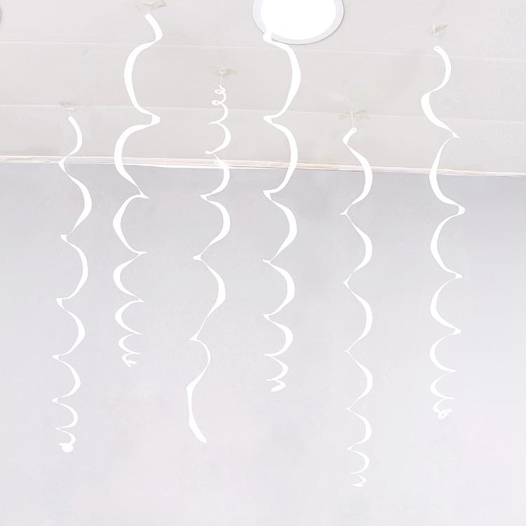 Festival & Birthday Swirl Ceiling Decorations: Hanging PVC Ornament for Windows, Corridors, and More.